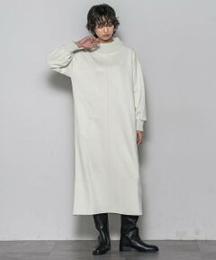 MAYSON GREY / メイソングレイ ロング・マキシ丈ワンピース | 【WEB限定】スウェード×リブモックネックワンピース≪手洗い可能≫