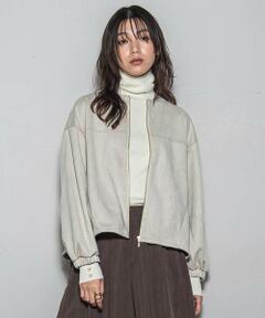 MAYSON GREY / メイソングレイ テーラードジャケット | 【WEB限定】マシュマロスウェードノーカラーブルゾン≪手洗い可能≫