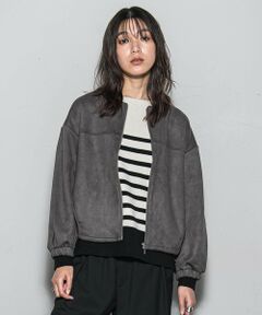 MAYSON GREY / メイソングレイ テーラードジャケット | 【WEB限定】マシュマロスウェードノーカラーブルゾン≪手洗い可能≫