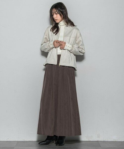 MAYSON GREY / メイソングレイ テーラードジャケット | 【WEB限定】マシュマロスウェードノーカラーブルゾン≪手洗い可能≫ | 詳細4