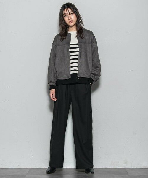 MAYSON GREY / メイソングレイ テーラードジャケット | 【WEB限定】マシュマロスウェードノーカラーブルゾン≪手洗い可能≫ | 詳細13