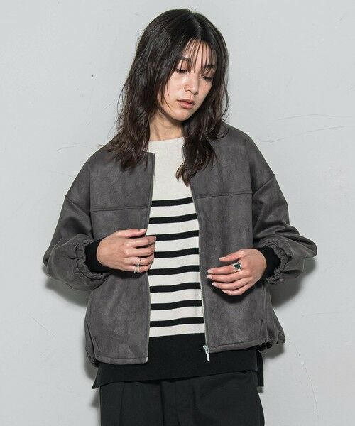 MAYSON GREY / メイソングレイ テーラードジャケット | 【WEB限定】マシュマロスウェードノーカラーブルゾン≪手洗い可能≫ | 詳細10