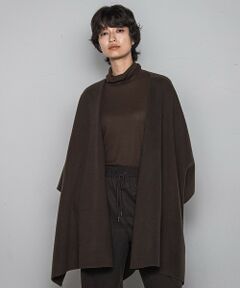 MAYSON GREY / メイソングレイ テーラードジャケット | ニット両面パイルノーカラーポンチョ