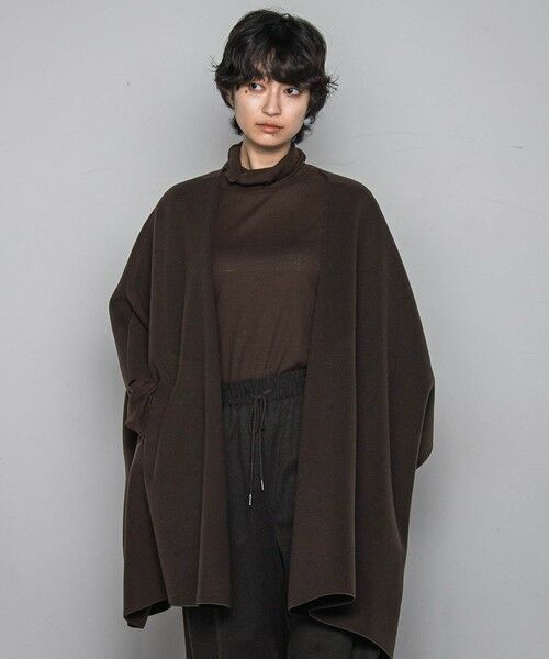 MAYSON GREY / メイソングレイ テーラードジャケット | ニット両面パイルノーカラーポンチョ | 詳細2