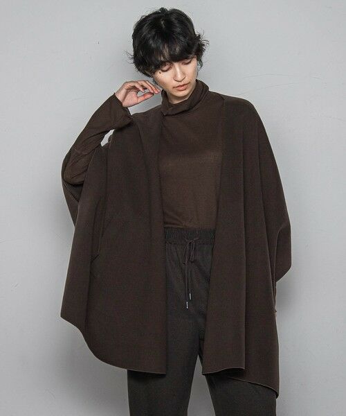 MAYSON GREY / メイソングレイ テーラードジャケット | ニット両面パイルノーカラーポンチョ | 詳細3