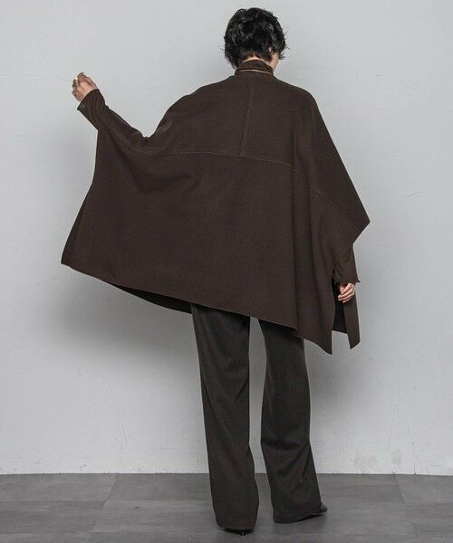 MAYSON GREY / メイソングレイ テーラードジャケット | ニット両面パイルノーカラーポンチョ | 詳細5