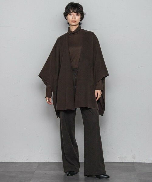 MAYSON GREY / メイソングレイ テーラードジャケット | ニット両面パイルノーカラーポンチョ | 詳細6