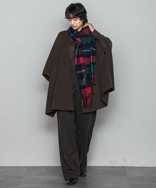 MAYSON GREY / メイソングレイ テーラードジャケット | ニット両面パイルノーカラーポンチョ | 詳細7