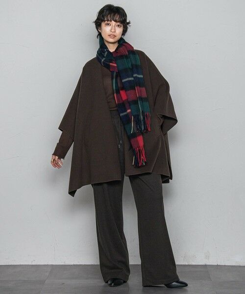 MAYSON GREY / メイソングレイ テーラードジャケット | ニット両面パイルノーカラーポンチョ | 詳細8