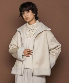 MAYSON GREY / メイソングレイ テーラードジャケット | カジュアルだけど女っぽいフェイクムートンジャケット