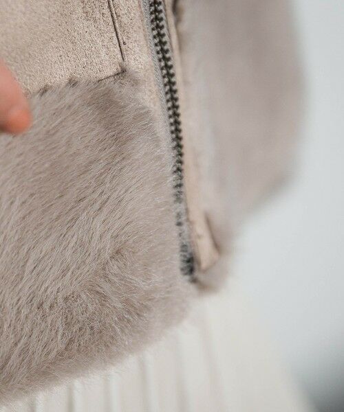 MAYSON GREY / メイソングレイ テーラードジャケット | カジュアルだけど女っぽいフェイクムートンジャケット | 詳細10