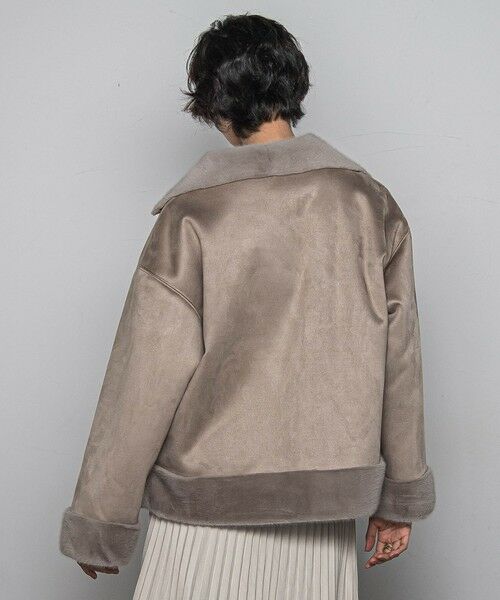 MAYSON GREY / メイソングレイ テーラードジャケット | カジュアルだけど女っぽいフェイクムートンジャケット | 詳細3