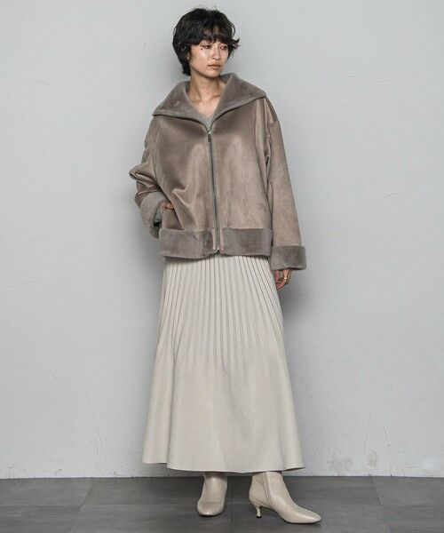 MAYSON GREY / メイソングレイ テーラードジャケット | カジュアルだけど女っぽいフェイクムートンジャケット | 詳細4