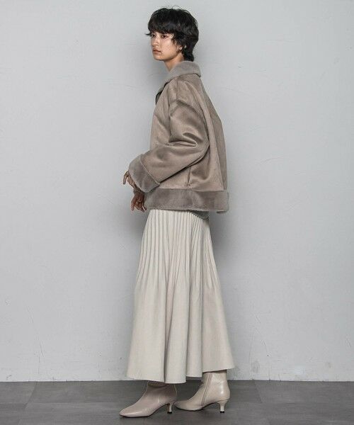 MAYSON GREY / メイソングレイ テーラードジャケット | カジュアルだけど女っぽいフェイクムートンジャケット | 詳細5