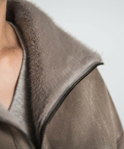 MAYSON GREY / メイソングレイ テーラードジャケット | カジュアルだけど女っぽいフェイクムートンジャケット | 詳細8