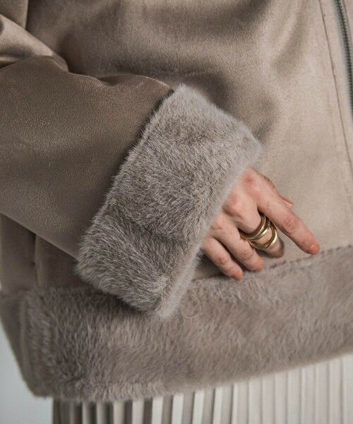 MAYSON GREY / メイソングレイ テーラードジャケット | カジュアルだけど女っぽいフェイクムートンジャケット | 詳細9