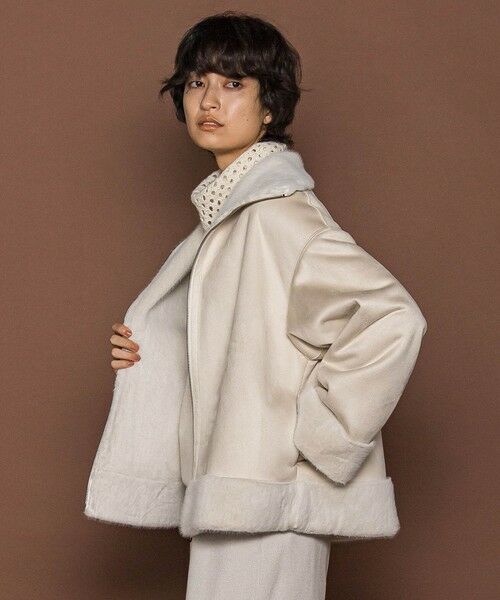 MAYSON GREY / メイソングレイ テーラードジャケット | カジュアルだけど女っぽいフェイクムートンジャケット | 詳細25