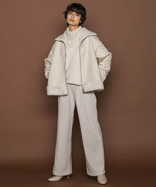 MAYSON GREY / メイソングレイ テーラードジャケット | カジュアルだけど女っぽいフェイクムートンジャケット | 詳細26