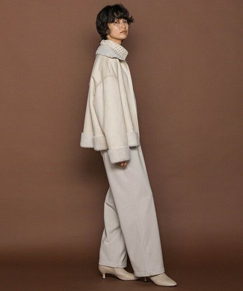 MAYSON GREY / メイソングレイ テーラードジャケット | カジュアルだけど女っぽいフェイクムートンジャケット | 詳細27