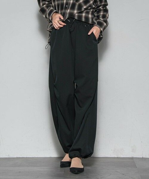 MAYSON GREY/メイソングレイ サイドラインパラシュートパンツ≪洗濯機で洗える≫ ブラック M MAYSON GREY/メイソングレイ サイドラインパラシュートパンツ≪洗濯機で洗える≫ ブラック M