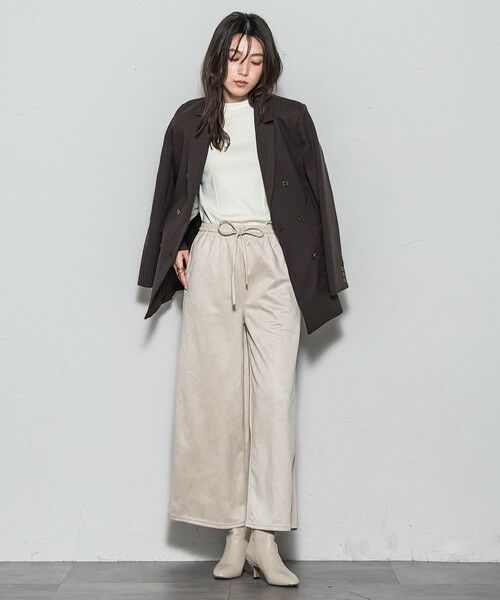 MAYSON GREY / メイソングレイ その他パンツ | 【WEB限定】スウェード調ポンチイージーワイドパンツ≪手洗い可能≫ | 詳細4