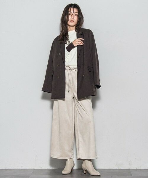 MAYSON GREY / メイソングレイ その他パンツ | 【WEB限定】スウェード調ポンチイージーワイドパンツ≪手洗い可能≫ | 詳細5