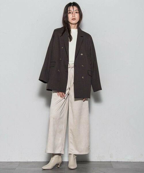 MAYSON GREY / メイソングレイ その他パンツ | 【WEB限定】スウェード調ポンチイージーワイドパンツ≪手洗い可能≫ | 詳細6