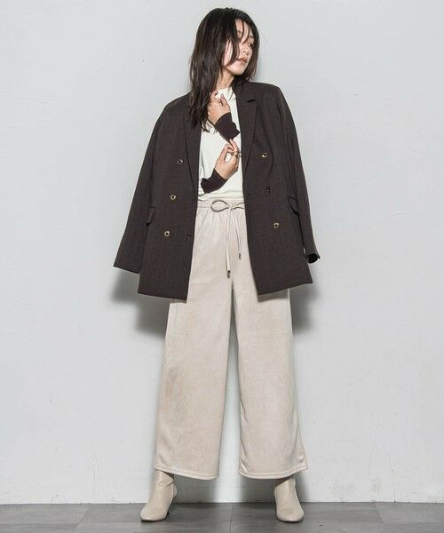 MAYSON GREY / メイソングレイ その他パンツ | 【WEB限定】スウェード調ポンチイージーワイドパンツ≪手洗い可能≫ | 詳細7