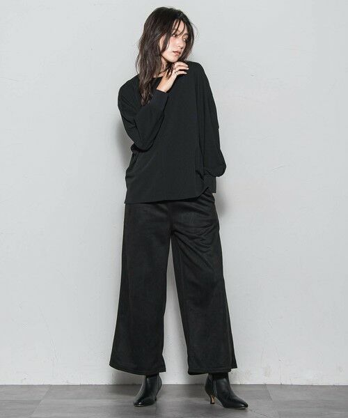 MAYSON GREY / メイソングレイ その他パンツ | 【WEB限定】スウェード調ポンチイージーワイドパンツ≪手洗い可能≫ | 詳細13