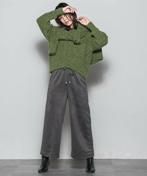 MAYSON GREY / メイソングレイ その他パンツ | 【WEB限定】スウェード調ポンチイージーワイドパンツ≪手洗い可能≫ | 詳細23