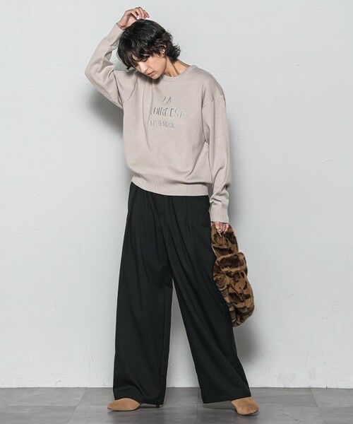 MAYSON GREY / メイソングレイ その他パンツ | 【一瞬で楽とキレイを叶える】裏起毛イージーワイドパンツ≪手洗い可能≫ | 詳細14