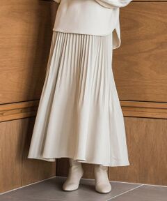 MAYSON GREY / メイソングレイ ミニ・ひざ丈スカート | スウェードライク消しプリーツスカート≪手洗い可能≫