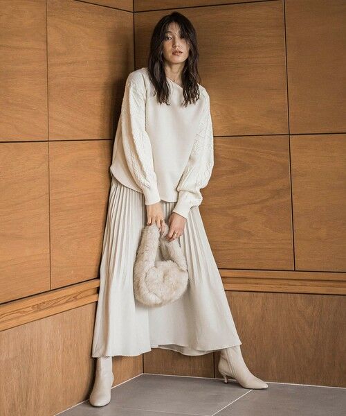 MAYSON GREY / メイソングレイ ミニ・ひざ丈スカート | スウェードライク消しプリーツスカート≪手洗い可能≫ | 詳細5