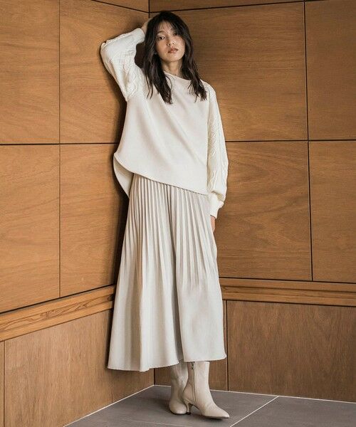 MAYSON GREY / メイソングレイ ミニ・ひざ丈スカート | スウェードライク消しプリーツスカート≪手洗い可能≫ | 詳細6