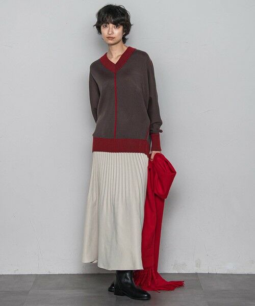 MAYSON GREY / メイソングレイ ミニ・ひざ丈スカート | スウェードライク消しプリーツスカート≪手洗い可能≫ | 詳細7