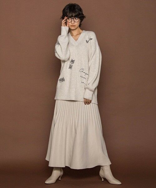 MAYSON GREY / メイソングレイ ミニ・ひざ丈スカート | スウェードライク消しプリーツスカート≪手洗い可能≫ | 詳細9