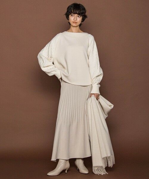 MAYSON GREY / メイソングレイ ミニ・ひざ丈スカート | スウェードライク消しプリーツスカート≪手洗い可能≫ | 詳細10