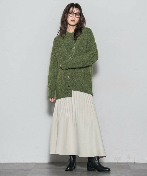 MAYSON GREY / メイソングレイ ミニ・ひざ丈スカート | スウェードライク消しプリーツスカート≪手洗い可能≫ | 詳細12