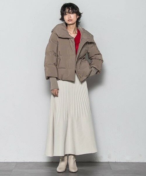 MAYSON GREY / メイソングレイ ミニ・ひざ丈スカート | スウェードライク消しプリーツスカート≪手洗い可能≫ | 詳細13