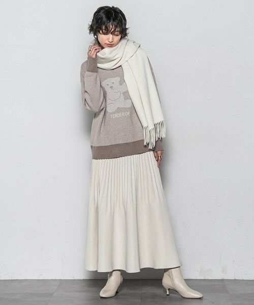 MAYSON GREY / メイソングレイ ミニ・ひざ丈スカート | スウェードライク消しプリーツスカート≪手洗い可能≫ | 詳細14