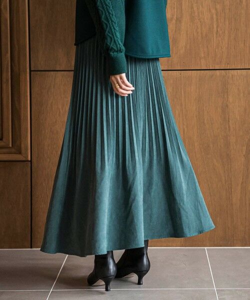 MAYSON GREY / メイソングレイ ミニ・ひざ丈スカート | スウェードライク消しプリーツスカート≪手洗い可能≫ | 詳細18