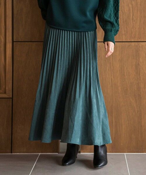 MAYSON GREY / メイソングレイ ミニ・ひざ丈スカート | スウェードライク消しプリーツスカート≪手洗い可能≫ | 詳細19