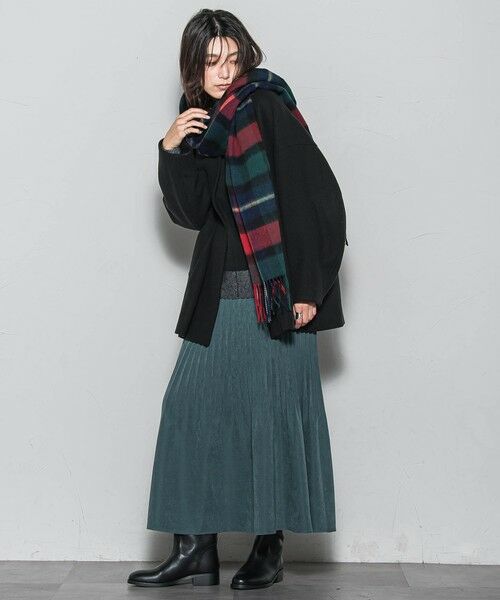 MAYSON GREY / メイソングレイ ミニ・ひざ丈スカート | スウェードライク消しプリーツスカート≪手洗い可能≫ | 詳細24