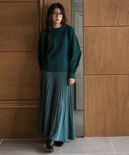 MAYSON GREY / メイソングレイ ミニ・ひざ丈スカート | スウェードライク消しプリーツスカート≪手洗い可能≫ | 詳細20