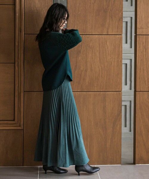MAYSON GREY / メイソングレイ ミニ・ひざ丈スカート | スウェードライク消しプリーツスカート≪手洗い可能≫ | 詳細21
