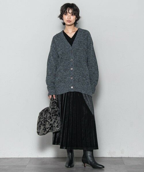 MAYSON GREY / メイソングレイ ミニ・ひざ丈スカート | 【WEB限定】ストレッチベロアプリーツスカート≪手洗い可能≫ | 詳細4