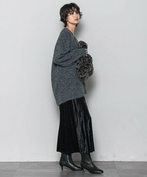 MAYSON GREY / メイソングレイ ミニ・ひざ丈スカート | 【WEB限定】ストレッチベロアプリーツスカート≪手洗い可能≫ | 詳細6