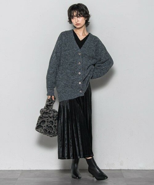 MAYSON GREY / メイソングレイ ミニ・ひざ丈スカート | 【WEB限定】ストレッチベロアプリーツスカート≪手洗い可能≫ | 詳細7