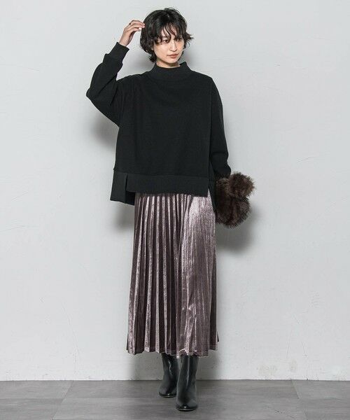 MAYSON GREY / メイソングレイ ミニ・ひざ丈スカート | 【WEB限定】ストレッチベロアプリーツスカート≪手洗い可能≫ | 詳細12