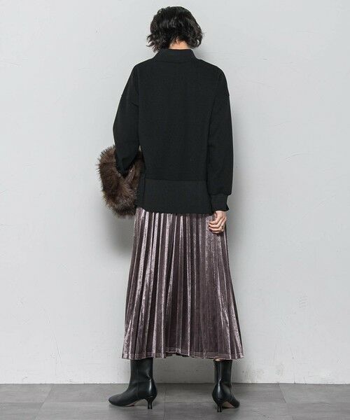 MAYSON GREY / メイソングレイ ミニ・ひざ丈スカート | 【WEB限定】ストレッチベロアプリーツスカート≪手洗い可能≫ | 詳細14